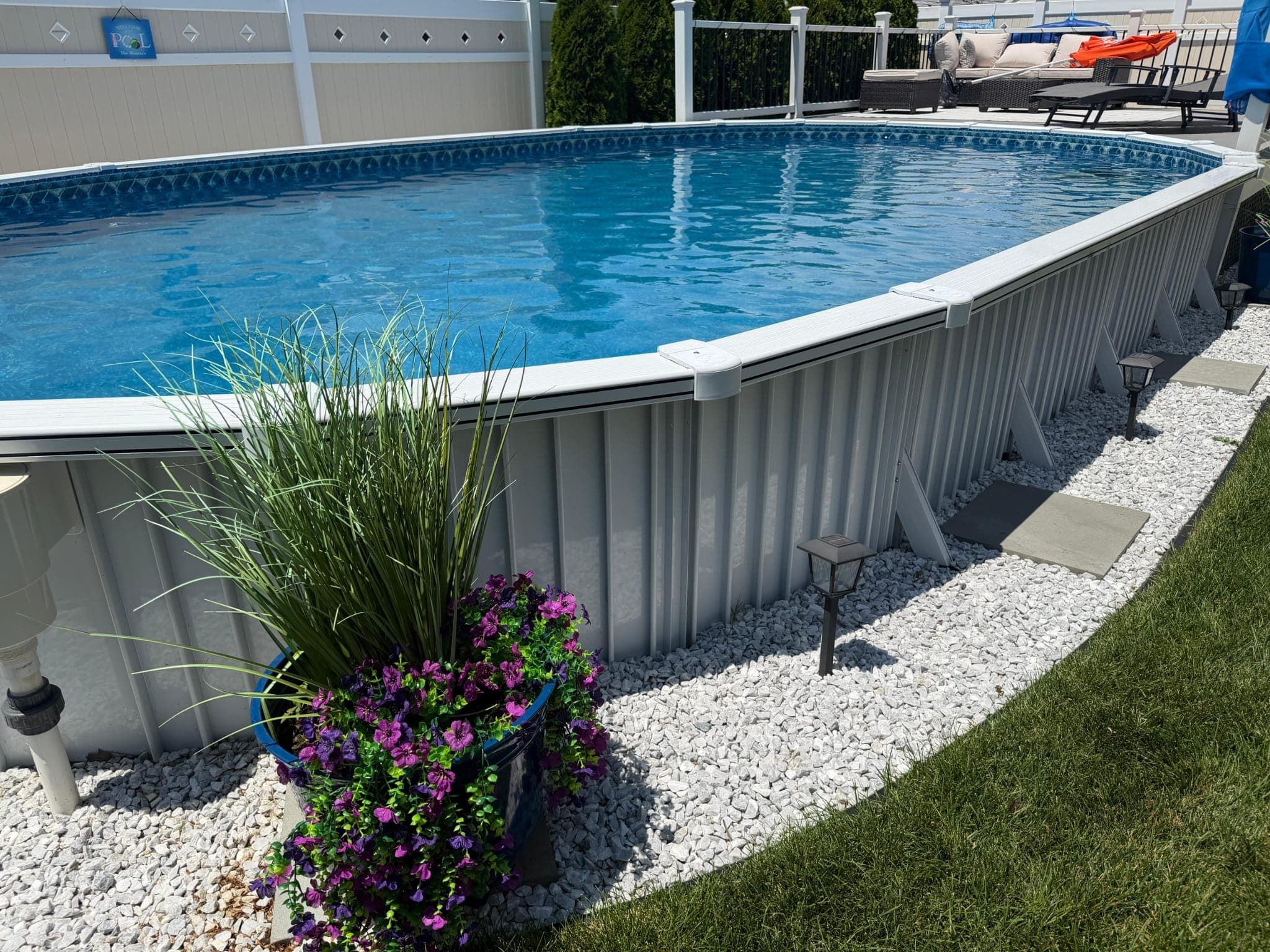 Franklin Pool Service completed pool installation